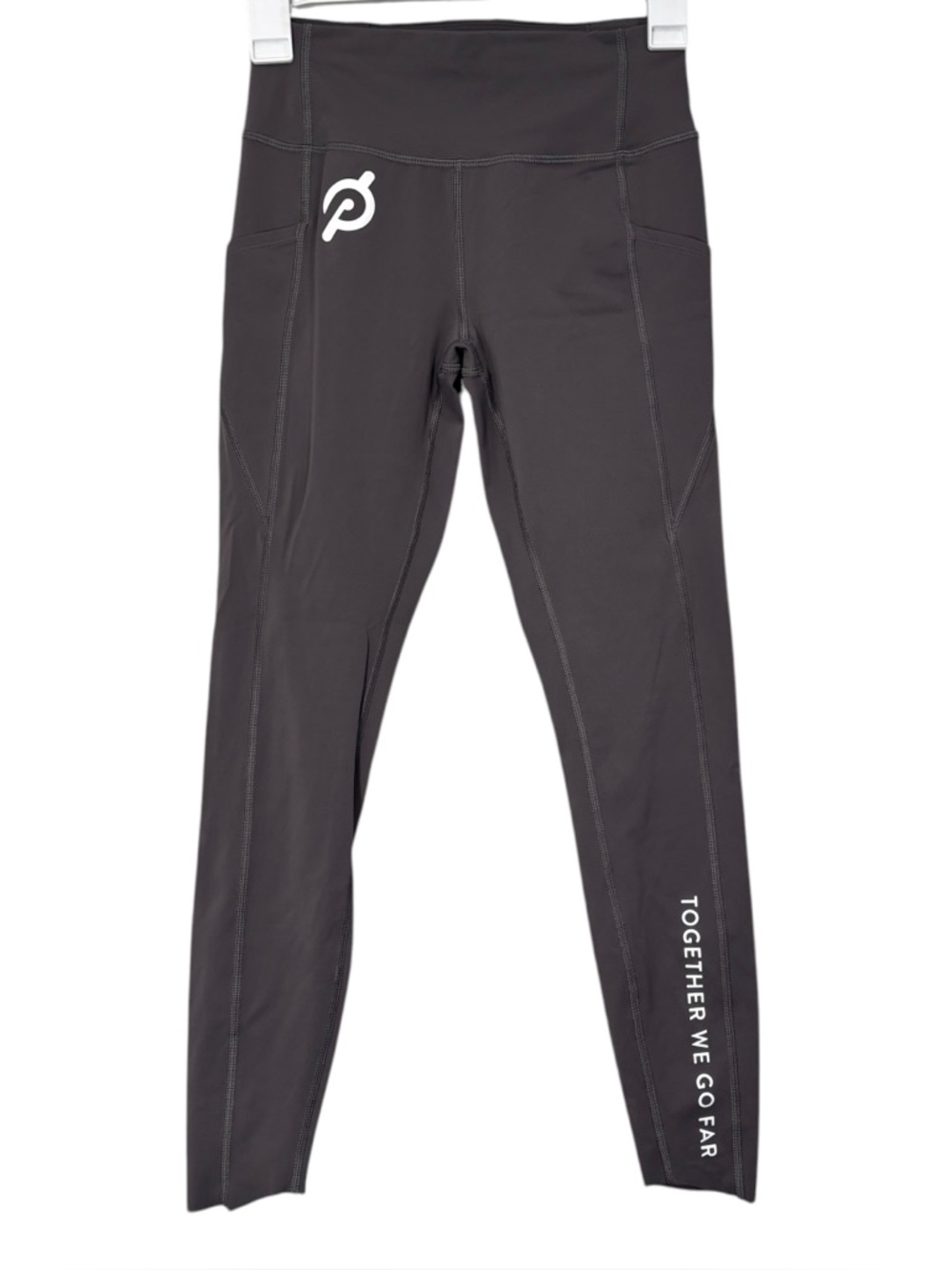 Peloton Essential Tulip Together We Go Far Gray Athletic Leggings Size Small
